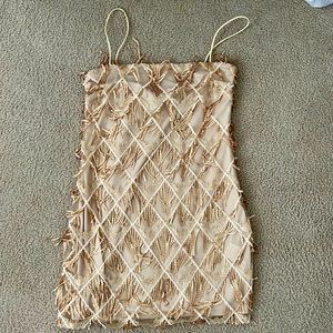 Showpo, Khrizza mini dress, gold sequin dress